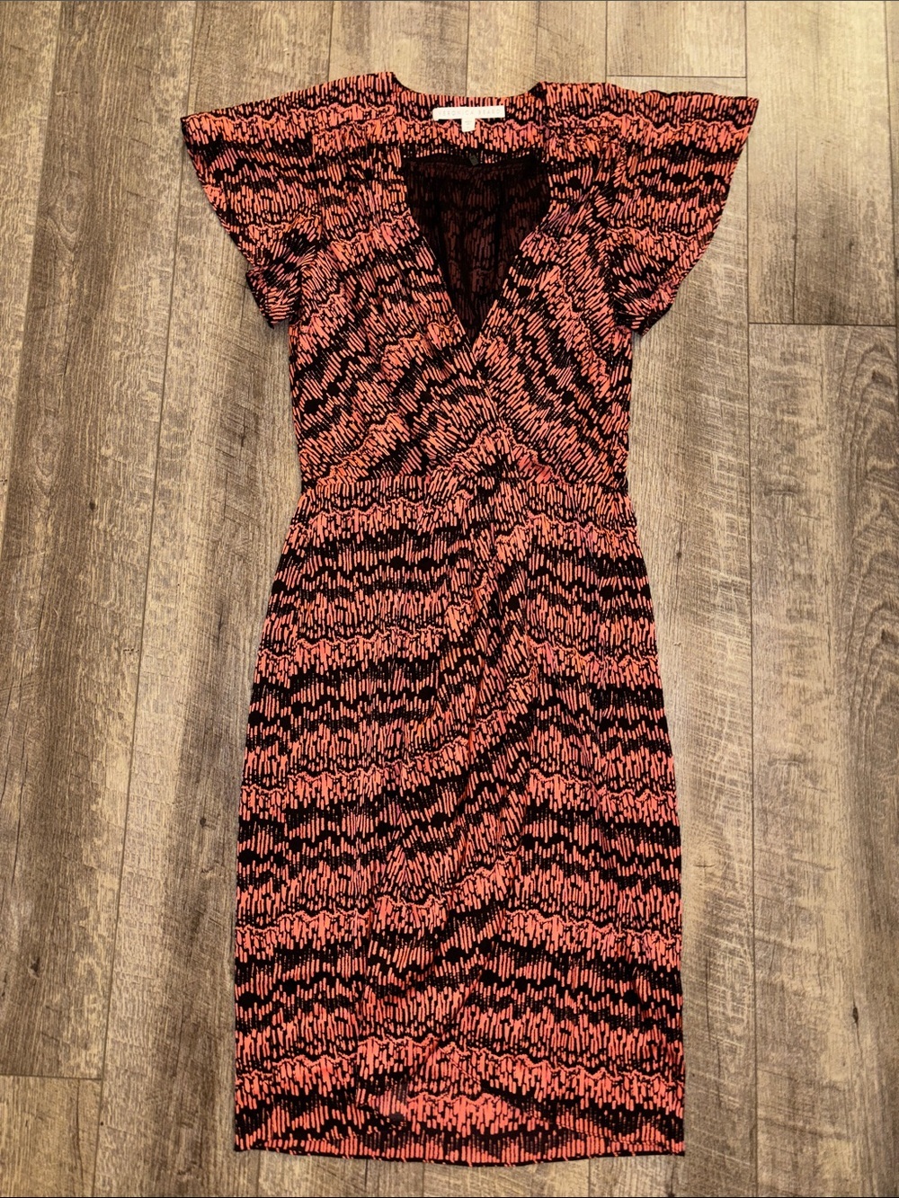 Veronica Beard Silk Faux Wrap Dress - Picture 2 of 5